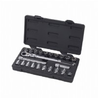 3/8 Drive Pass Thru Socket Set SAE / Metric 23 Piece