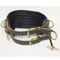 Lineman Body Belt 4-Dee D30 c/w Tongue Buckle Upper & Lower, Moisture Wicking Material Inside Of Belt